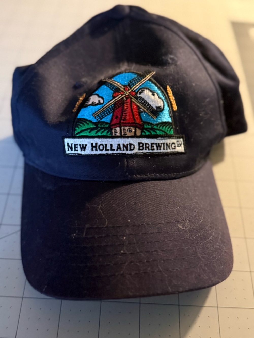 New Holland Brewing Embroidered Windmill Baseball Hat - Navy